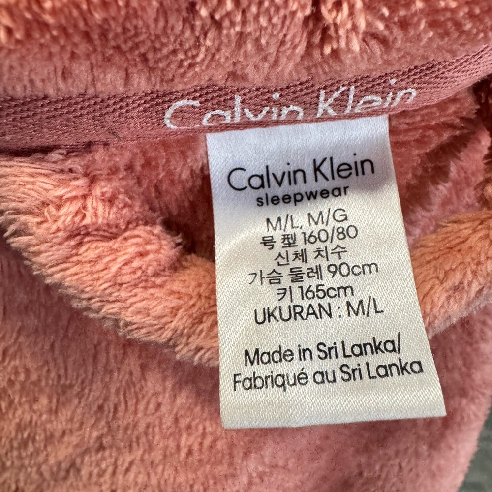 Calvin Klein orange/Coral Robe - Picture 2 of 6
